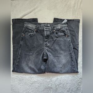 Old Navy Dark Gray Black Slouchy Baggy Jeans Size 6 P‎